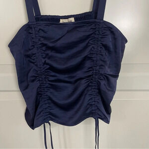 Open Edit ruched satin crop top 11984